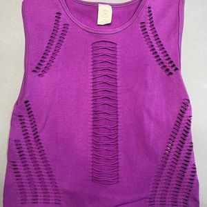 Urban Outfitters Purple Cut Out Crop Top, Size Medium